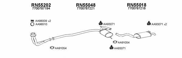 550229 Exhaust system 550229