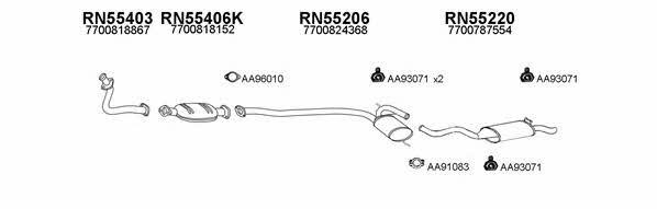 550234 Exhaust system 550234