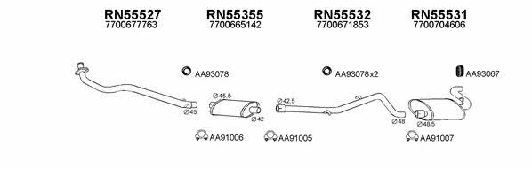  550274 Exhaust system 550274