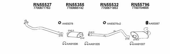 550275 Exhaust system 550275