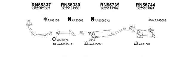  550285 Exhaust system 550285