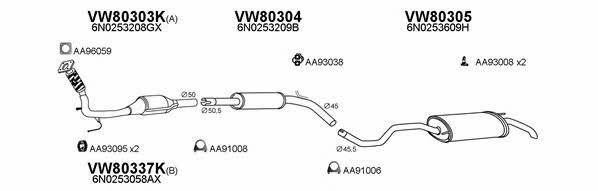  800570 Exhaust system 800570