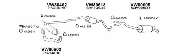  800584 Exhaust system 800584