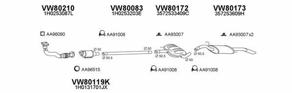  800592 Exhaust system 800592