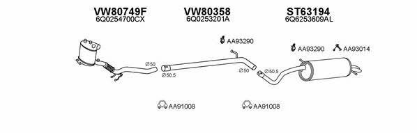  800603 Exhaust system 800603