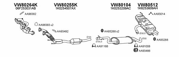  800666 Exhaust system 800666