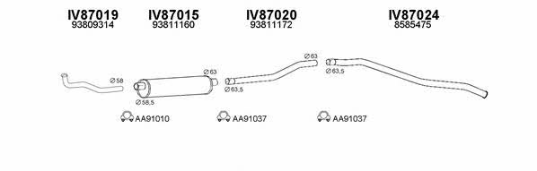  870001 Exhaust system 870001