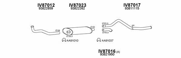  870007 Exhaust system 870007