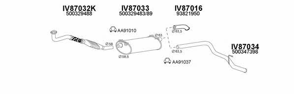  870012 Exhaust system 870012