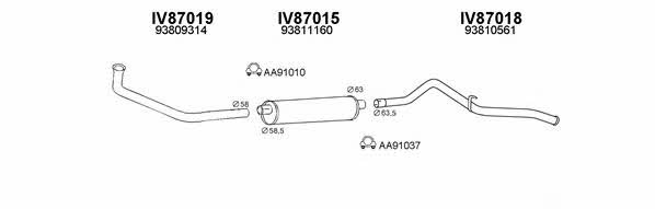  870017 Exhaust system 870017