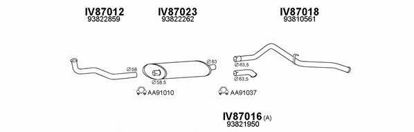  870019 Exhaust system 870019