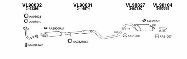  900089 Exhaust system 900089