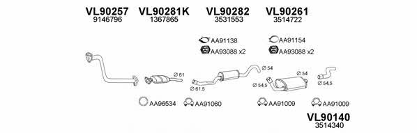  900108 Exhaust system 900108