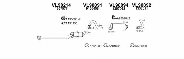  900110 Exhaust system 900110
