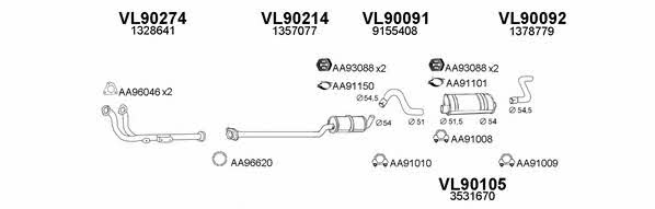  900115 Exhaust system 900115