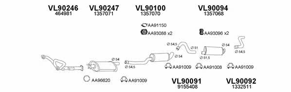  900116 Exhaust system 900116