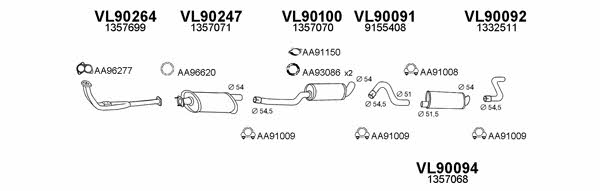  900117 Exhaust system 900117