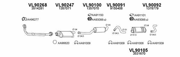 900124 Exhaust system 900124