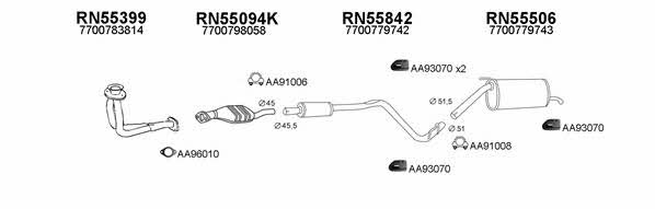  550309 Exhaust system 550309