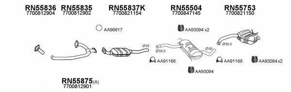  550313 Exhaust system 550313