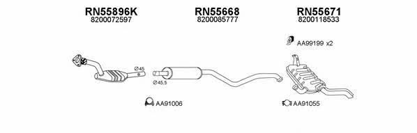  550353 Exhaust system 550353
