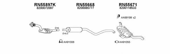  550355 Exhaust system 550355
