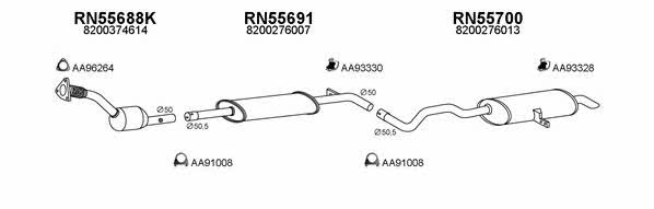  550356 Exhaust system 550356