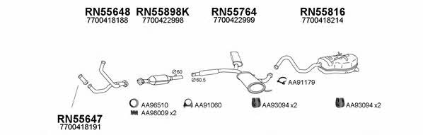  550357 Exhaust system 550357