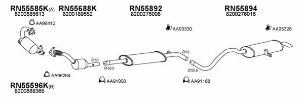  550358 Exhaust system 550358