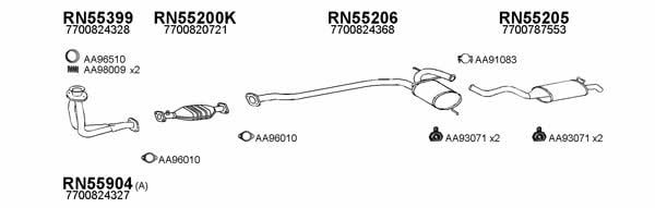  550362 Exhaust system 550362
