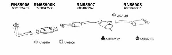  550363 Exhaust system 550363