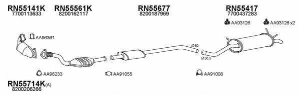  550365 Exhaust system 550365