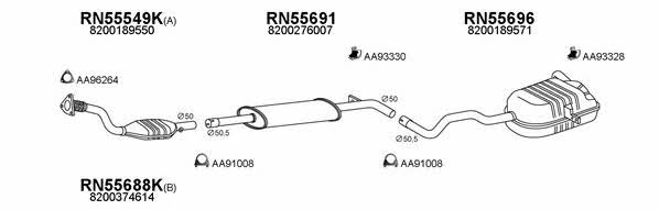  550368 Exhaust system 550368
