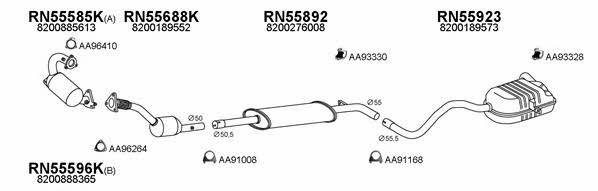  550375 Exhaust system 550375