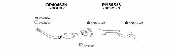  550381 Exhaust system 550381