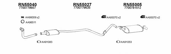  550384 Exhaust system 550384