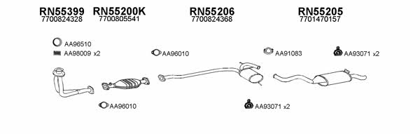  550389 Exhaust system 550389