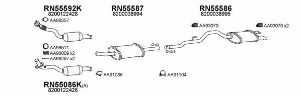  550390 Exhaust system 550390