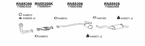  550391 Exhaust system 550391
