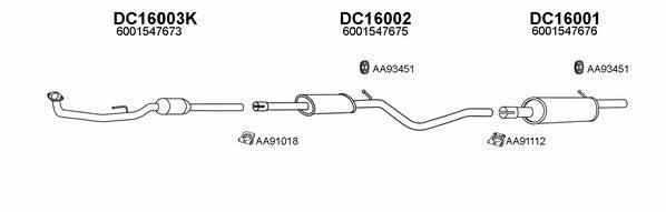  550399 Exhaust system 550399