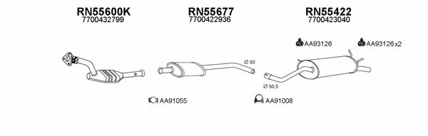  550401 Exhaust system 550401