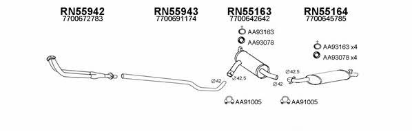  550404 Exhaust system 550404