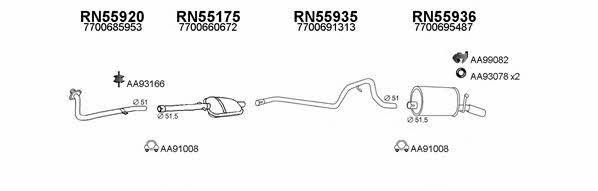  550406 Exhaust system 550406
