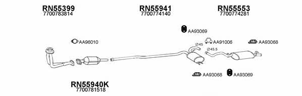  550408 Exhaust system 550408
