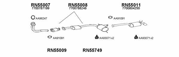  550411 Exhaust system 550411