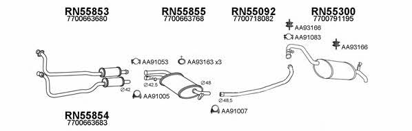  550419 Exhaust system 550419