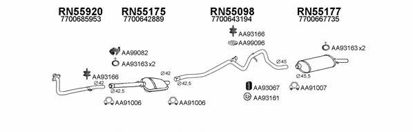  550424 Exhaust system 550424