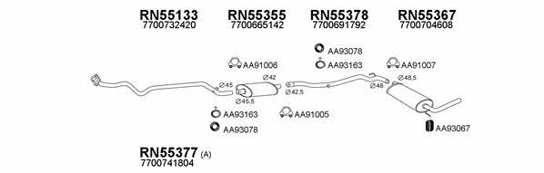  550444 Exhaust system 550444