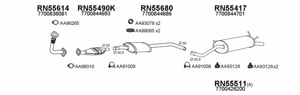  550455 Exhaust system 550455