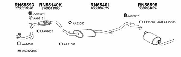 550475 Exhaust system 550475